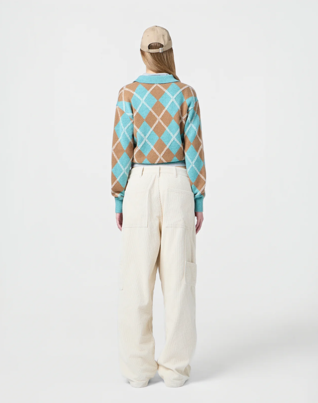 Collegiate Argyle Polo in Glacier Combo