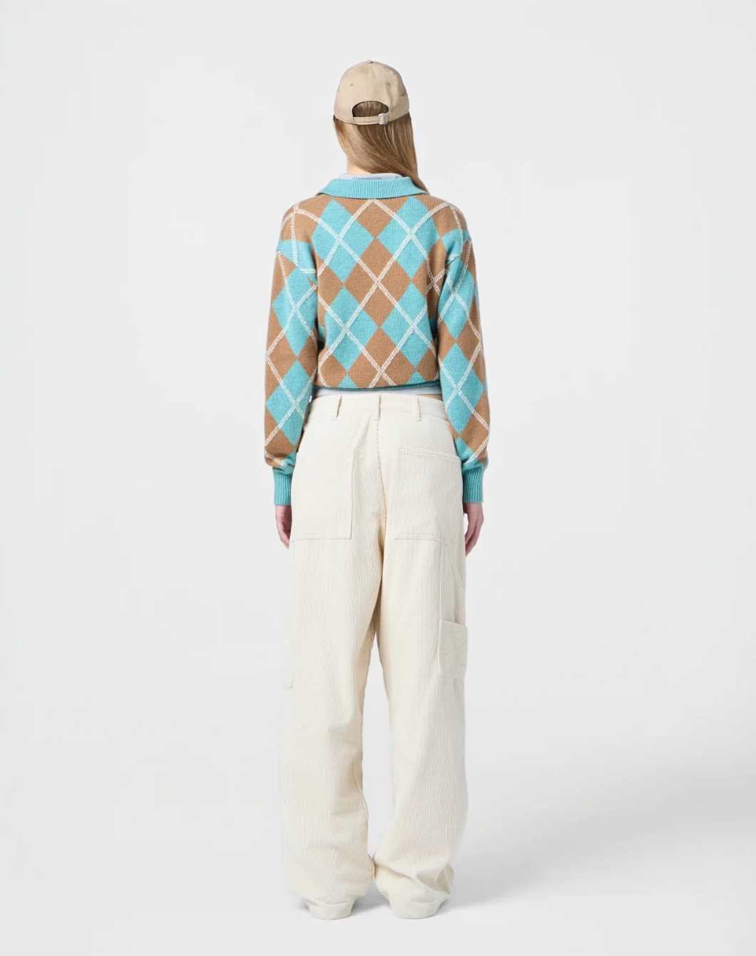 Collegiate Argyle Polo in Glacier Combo