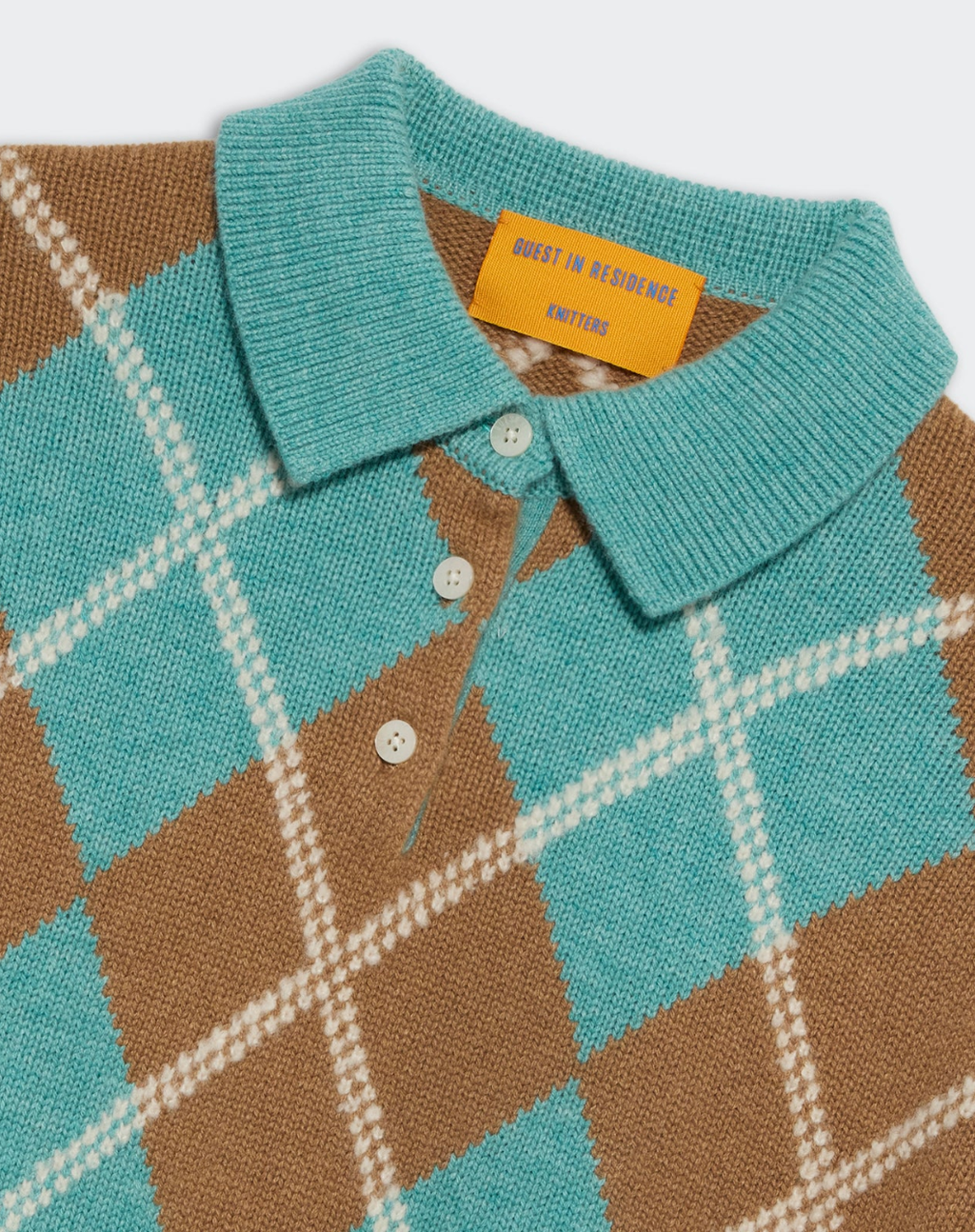 Collegiate Argyle Polo in Glacier Combo